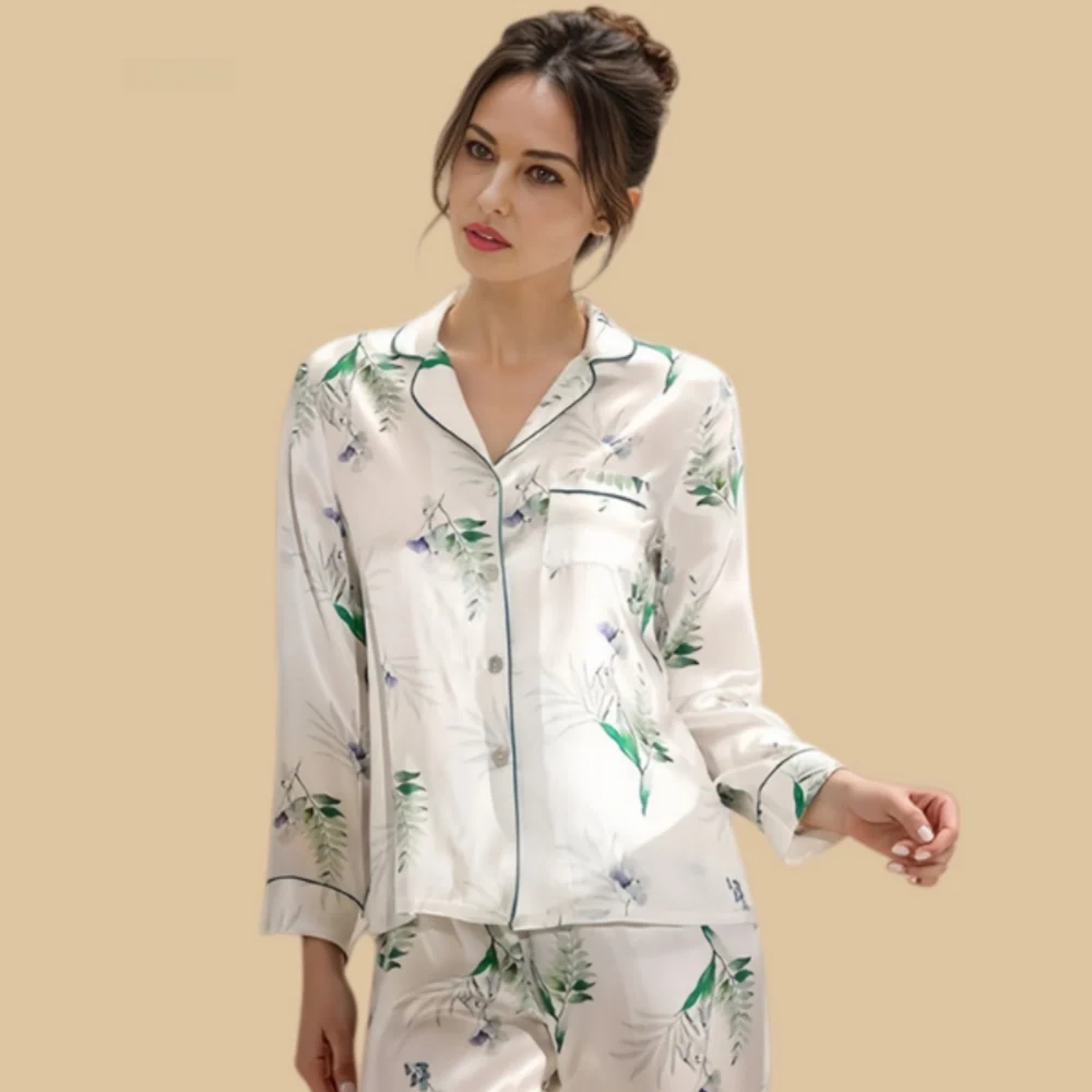 100% Mulberry Silk 16Momme Printed Women&