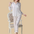 100% Mulberry Silk 16Momme Lapel Collar Long Sleeve Button Up Women&