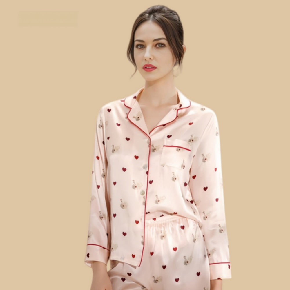 100% Mulberry Silk 16Momme Printed Women&