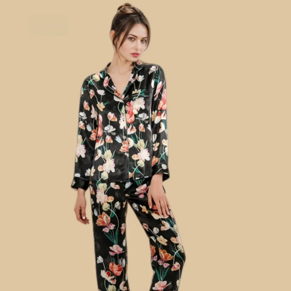 100% Mulberry Silk 16Momme Printed Women&