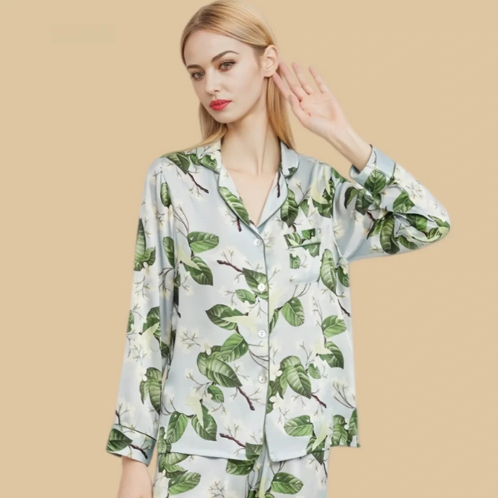 100% Mulberry Silk 16Momme Printed Women&