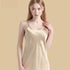 100% Mulberry Silk 16Momme Scoop Neck Spaghetti Strap Nightgown with Swing Hem