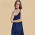100% Mulberry Silk 16Momme Spaghetti Strap V-Neck Short Nightgown