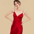 100% Mulberry Silk 16Momme V-Neck Spaghetti Strap Short Nightgown