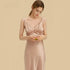 100% Mulberry Silk 16.5Momme Spaghetti Strap Ruffle Nightgown with Layer Set