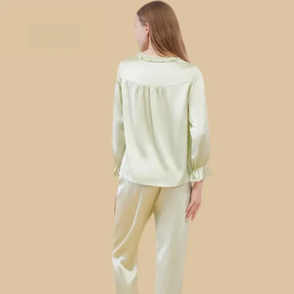 100% Mulberry Silk 19Momme Button Up Women&