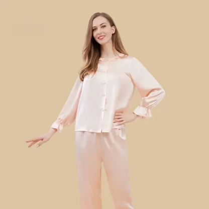 100% Mulberry Silk 19Momme Button Up Women&