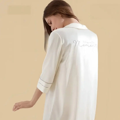 100% Mulberry Silk 19Momme Half-Sleeve Women&