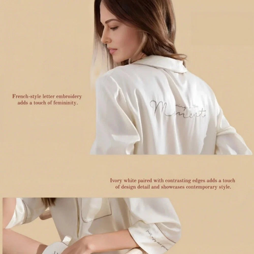 100% Mulberry Silk 19Momme Half-Sleeve Women&