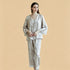 100% Mulberry Silk 19Momme Jacquard Lace V-Neck Camisole Set with Tie-Front Robe