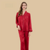 100% Mulberry Silk 19Momme Jacquard Long Sleeve Button Up Women&