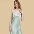 100% Mulberry Silk 19Momme Lace-Waist Nightgown with Criss-Cross Back