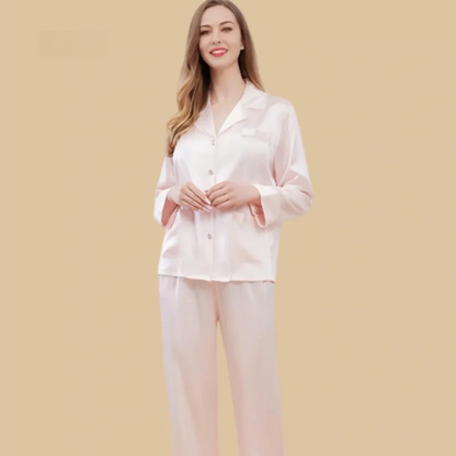 100% Mulberry Silk 19Momme Long Sleeve Women&
