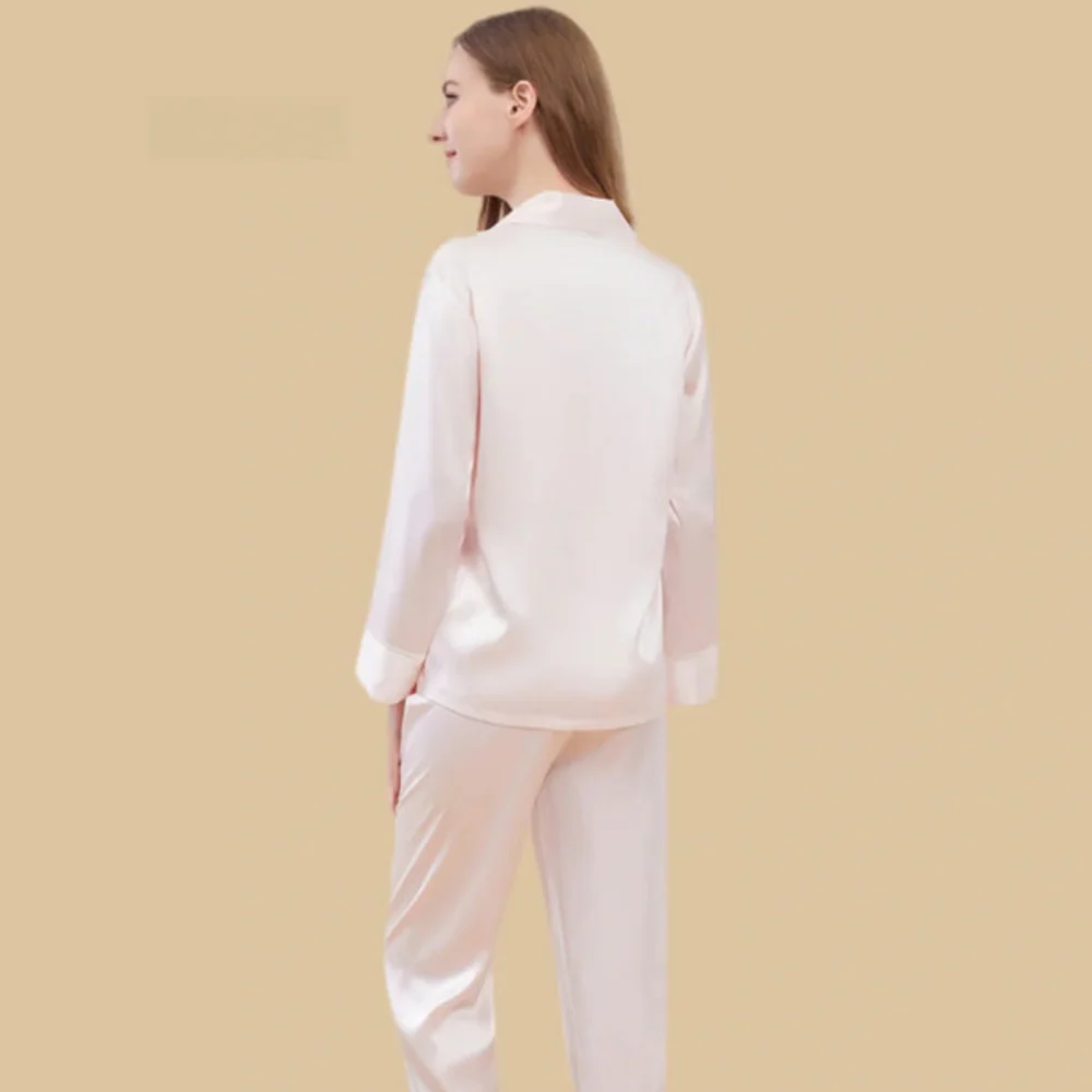 100% Mulberry Silk 19Momme Long Sleeve Women&