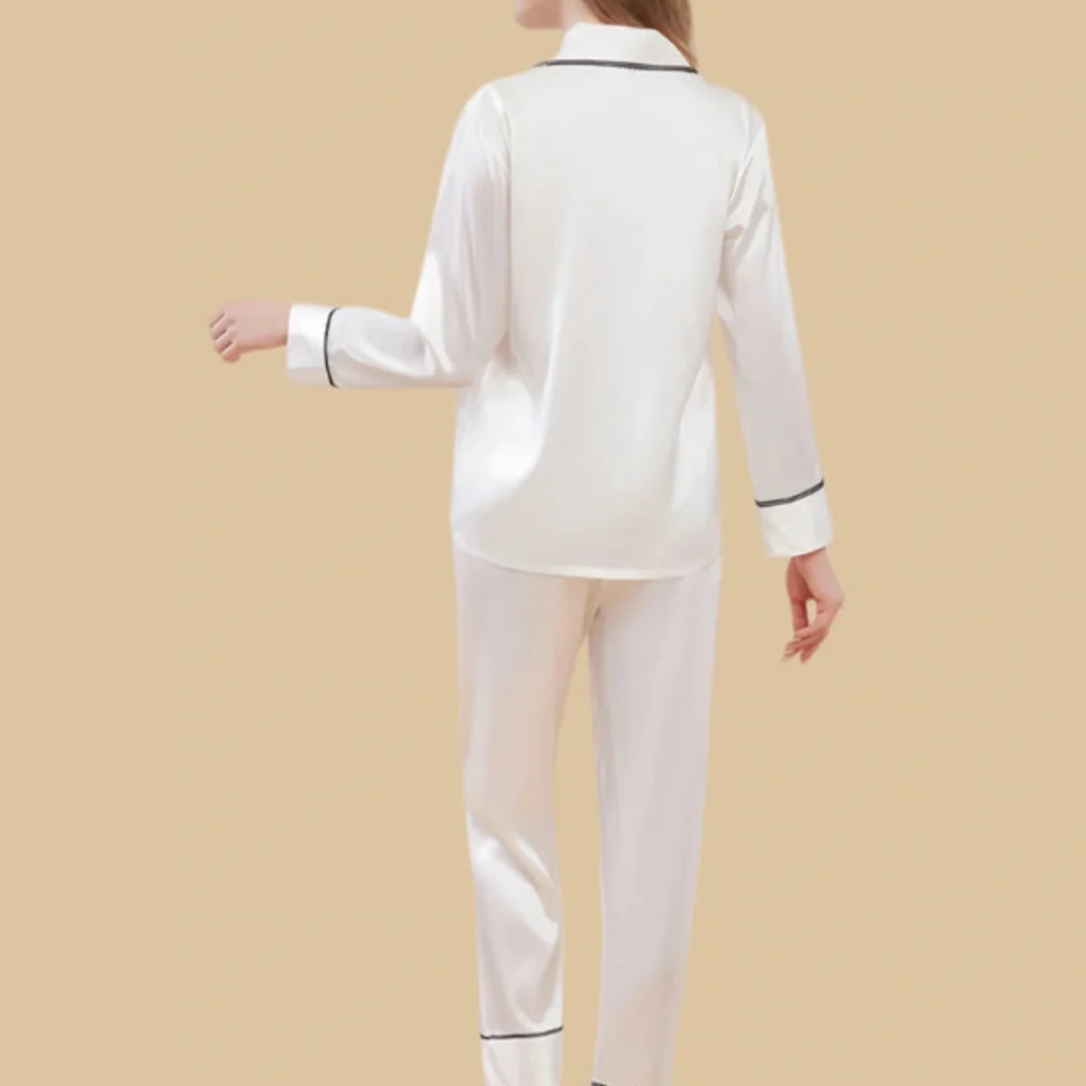 100% Mulberry Silk 19Momme Long Sleeve Women&