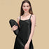 100% Mulberry Silk 19Momme Scoop Neck Short Nightgown with Double Strap Design