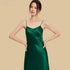100% Mulberry Silk 19Momme Scoop Neck Spaghetti Strap Midi Nightgown