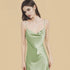 100% Mulberry Silk 19Momme Spaghetti Strap Cowl Neck Mini Nightgown