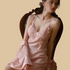 100% Mulberry Silk 19Momme Spaghetti Strap Nightgown & Kimono Robe Set with Lace and Belt Design