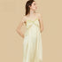 100% Mulberry Silk 19Momme Spaghetti Strap V-Neck Midi Nightgown