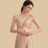 100% Mulberry Silk 19Momme Spaghetti Strap V-neck Nightgown with Drawstring Bust Design