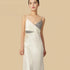 100% Mulberry Silk 19Momme Striped Patchwork Spaghetti Strap Midi Nightgown