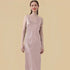 100% Mulberry Silk 19Momme V-Neck Maxi Nightgown with Lace Cross Back Design