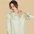 100% Mulberry Silk 19Momme Women Button Up Nightshirt with High-Low Hem