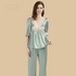 100% Mulberry Silk 19Momme Lace V-neck Half Sleeve Women&