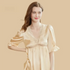 100% Mulberry Silk 19Momme Lace V-neck Half Sleeve Women&