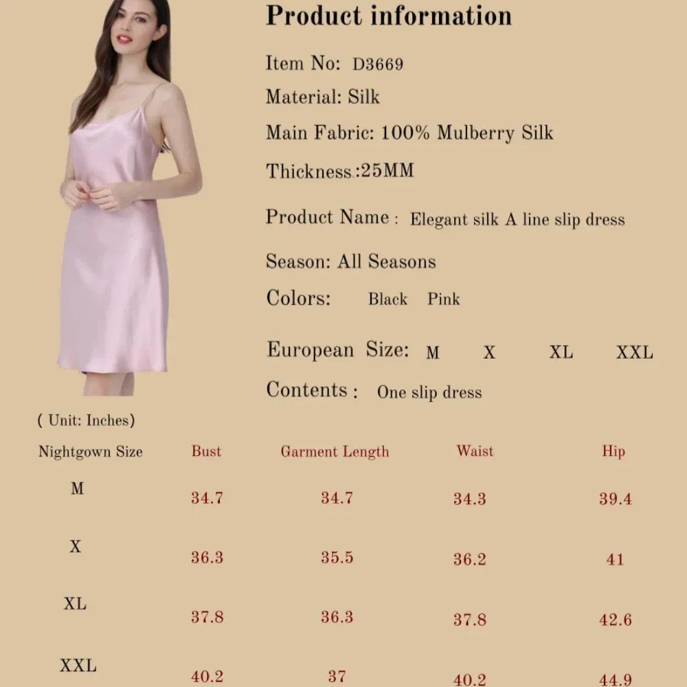 100% Mulberry Silk 25Momme Women&